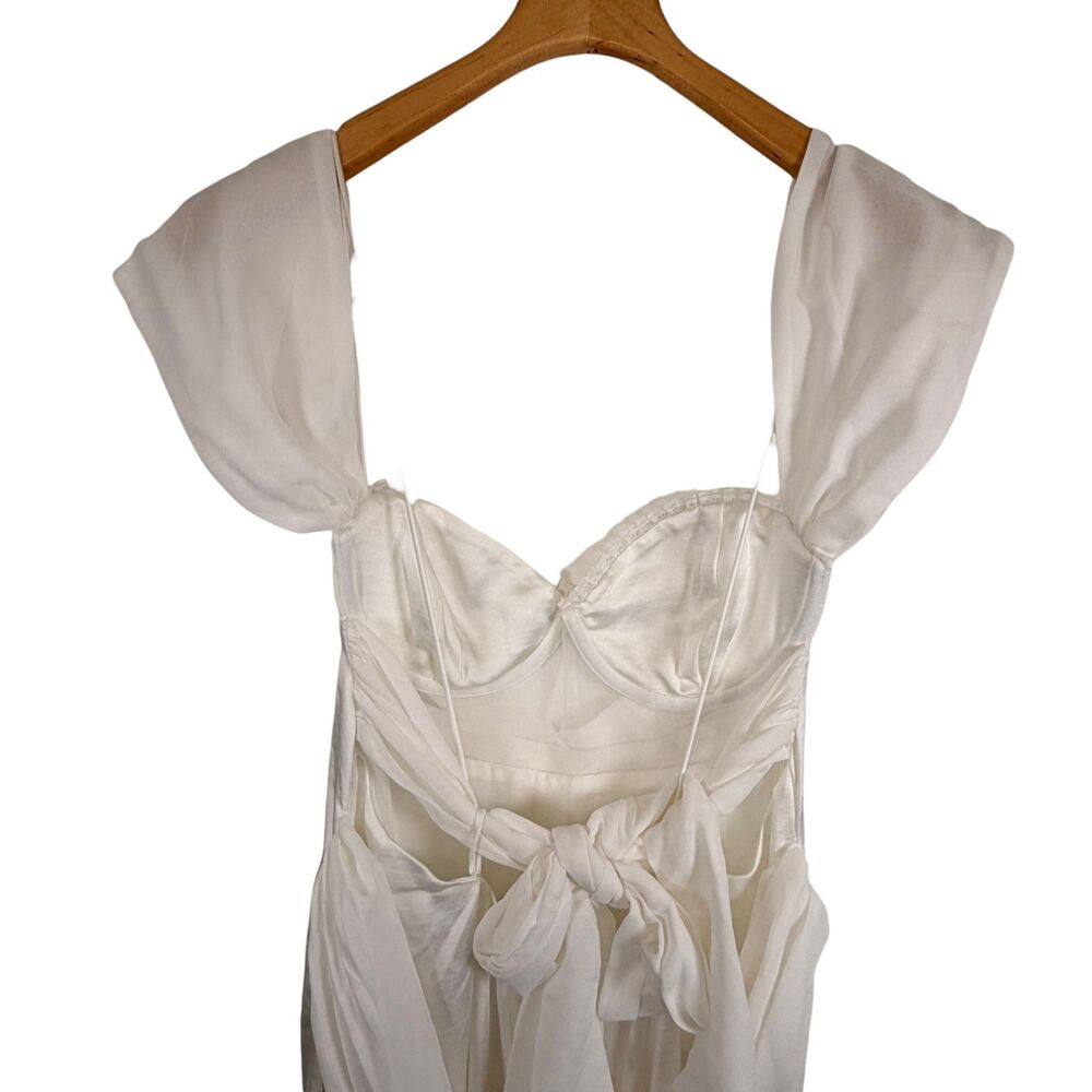 For Love & Lemons x Revolve Cora Bridal Gown White Size M NWT - Picture 8 of 13